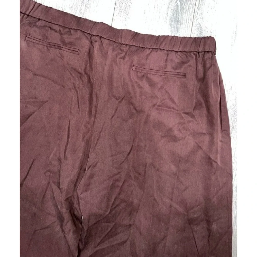 Reformation organic cotton Women's Brown Woven Wide-leg Trousers 2X A005961